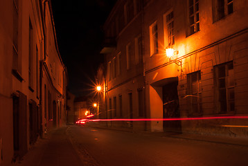Image showing Vilnius street at night