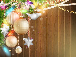 Image showing Holidays illustration with Christmas decor. EPS 10