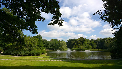 Image showing Fountains in the park