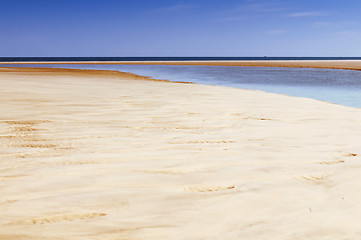 Image showing Sand and ocean