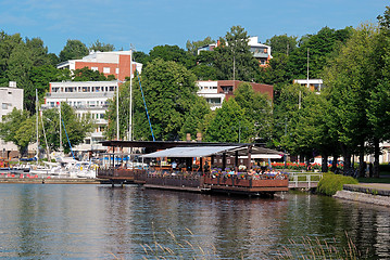 Image showing Restaurant on the waterfront.