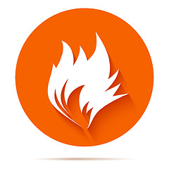 Image showing Fire flat icon