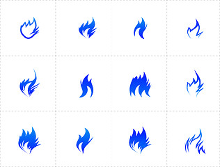 Image showing Gas fire icon set