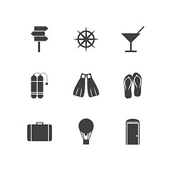 Image showing Black vector icons for leisure