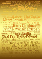 Image showing Winter holidays festive typographic background