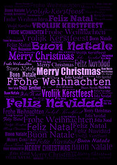 Image showing Winter holidays festive typographic background