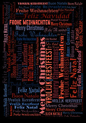 Image showing Winter holidays festive typographic background
