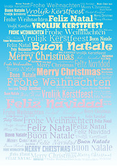 Image showing Winter holidays festive typographic background