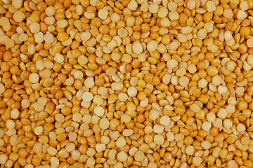 Image showing Yellow split peas background