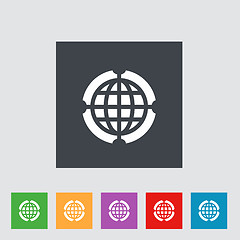 Image showing Globe Icon vector illustration