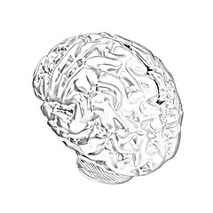 Image showing Gold human brain