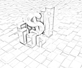Image showing Currency dollar business graph on urban background