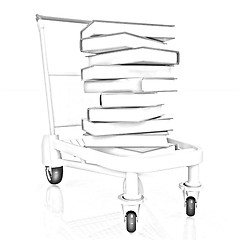 Image showing books in cart