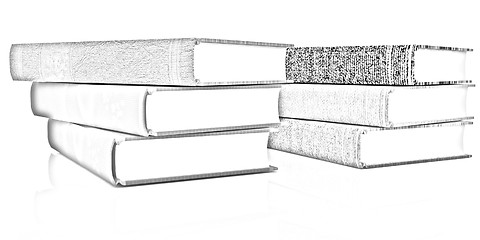 Image showing The stack of books