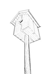 Image showing Nest box birdhouse