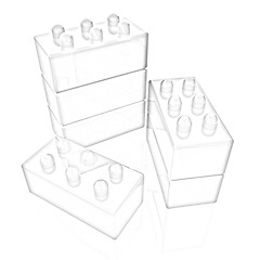 Image showing Building blocks on white 