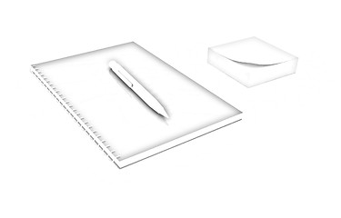 Image showing notepad with pen
