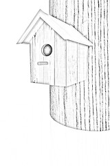 Image showing Nest box birdhouse