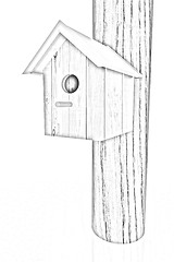 Image showing Nest box birdhouse