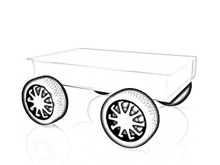 Image showing On race cars in the world of knowledge concept