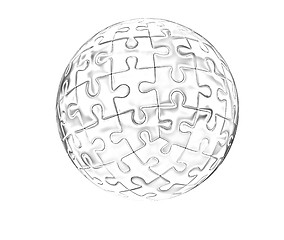 Image showing Puzzle abstract sphere 