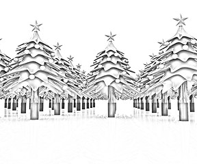 Image showing Christmas trees