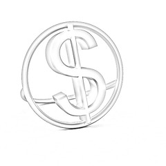 Image showing 3d text gold dollar icon