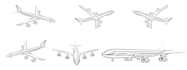 Image showing Set of airplane 