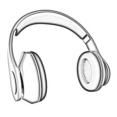 Image showing Headphones of carbon material