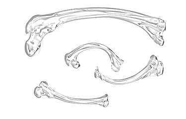 Image showing Set of metal bone 