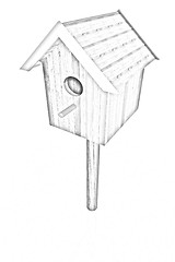 Image showing Nest box birdhouse