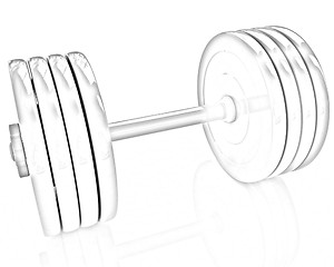 Image showing Colorful dumbbell 