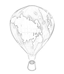 Image showing Hot Air Balloons as the earth with Gondola