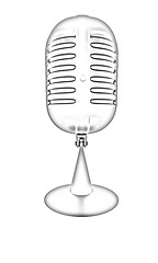 Image showing gray carbon microphone icon