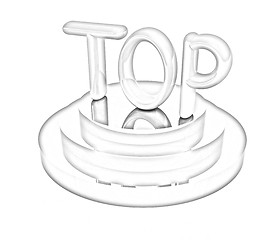 Image showing Top icon on white background