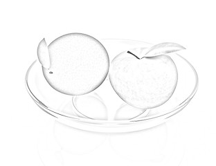 Image showing Citrus and apple