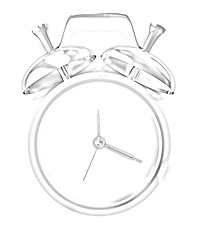 Image showing 3D illustration of gold alarm clock icon