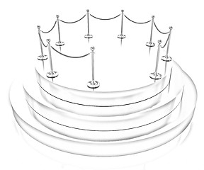 Image showing Gold podium 3d 