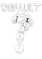 Image showing Question mark in the form of gold coins with dollar sign 