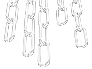 Image showing Metal chains on white