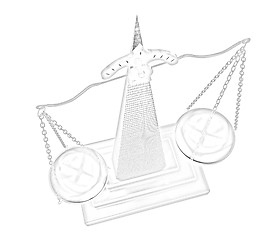 Image showing Gold scales of justice