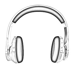 Image showing Chrome headphones
