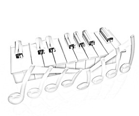 Image showing Colorfull piano keys