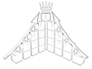 Image showing cubic diagramatic structure and crown