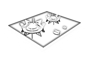 Image showing 3d gas-stove