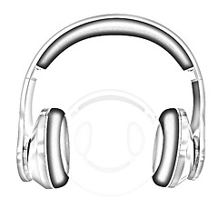 Image showing Gold headphones icon 