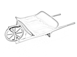 Image showing metal wheelbarrow
