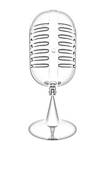 Image showing blue metal microphone