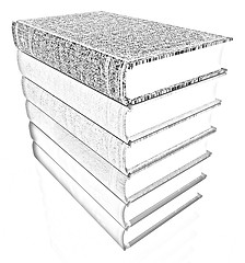 Image showing The stack of books