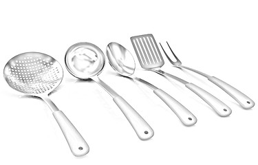 Image showing Gold cutlery